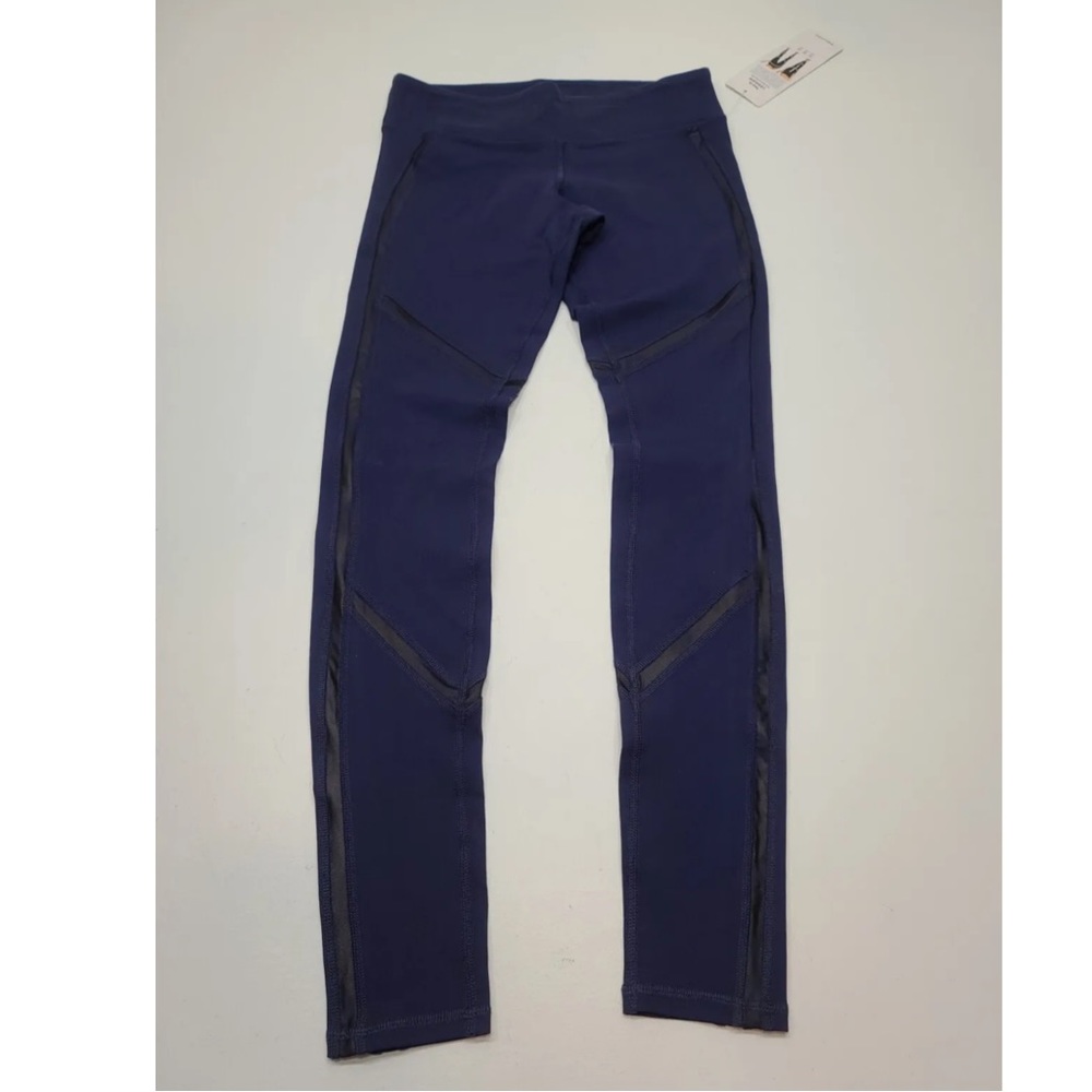 Alo Yoga Talia Yoga Leggings Rich Navy Black Glossy Size M Womens NEW